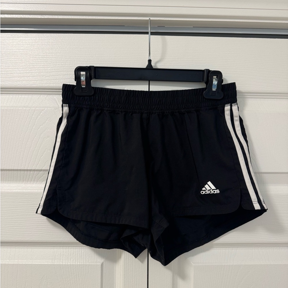 Adidas Women's Black and White Athletic Shorts
